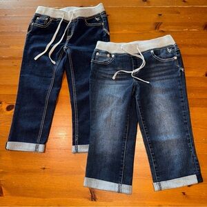 Justice Denim Strechy Capris Jeans Bundle Size 12 R